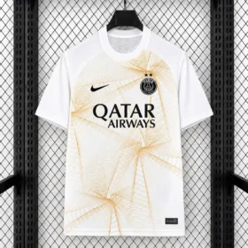 Camiseta PSG Special Blanca y Oro — Vista frontal