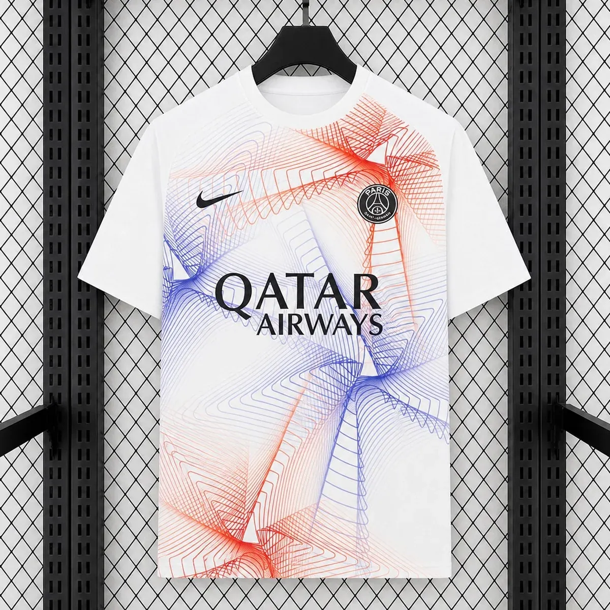 Camiseta PSG Special Roja y Azul Blanca – frontal