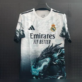 Camiseta Real Madrid Dragón Blanca 2025/26 — Vista frontal