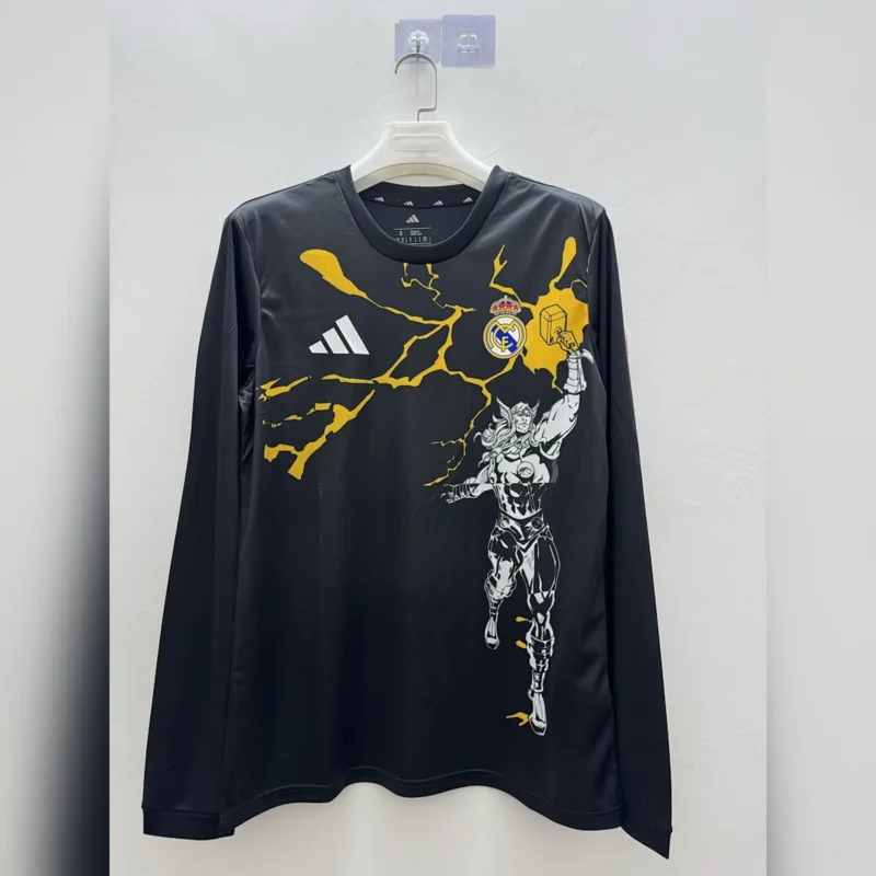 Camiseta Real Madrid Especial Negra Manga Larga 2026/27 – frontal