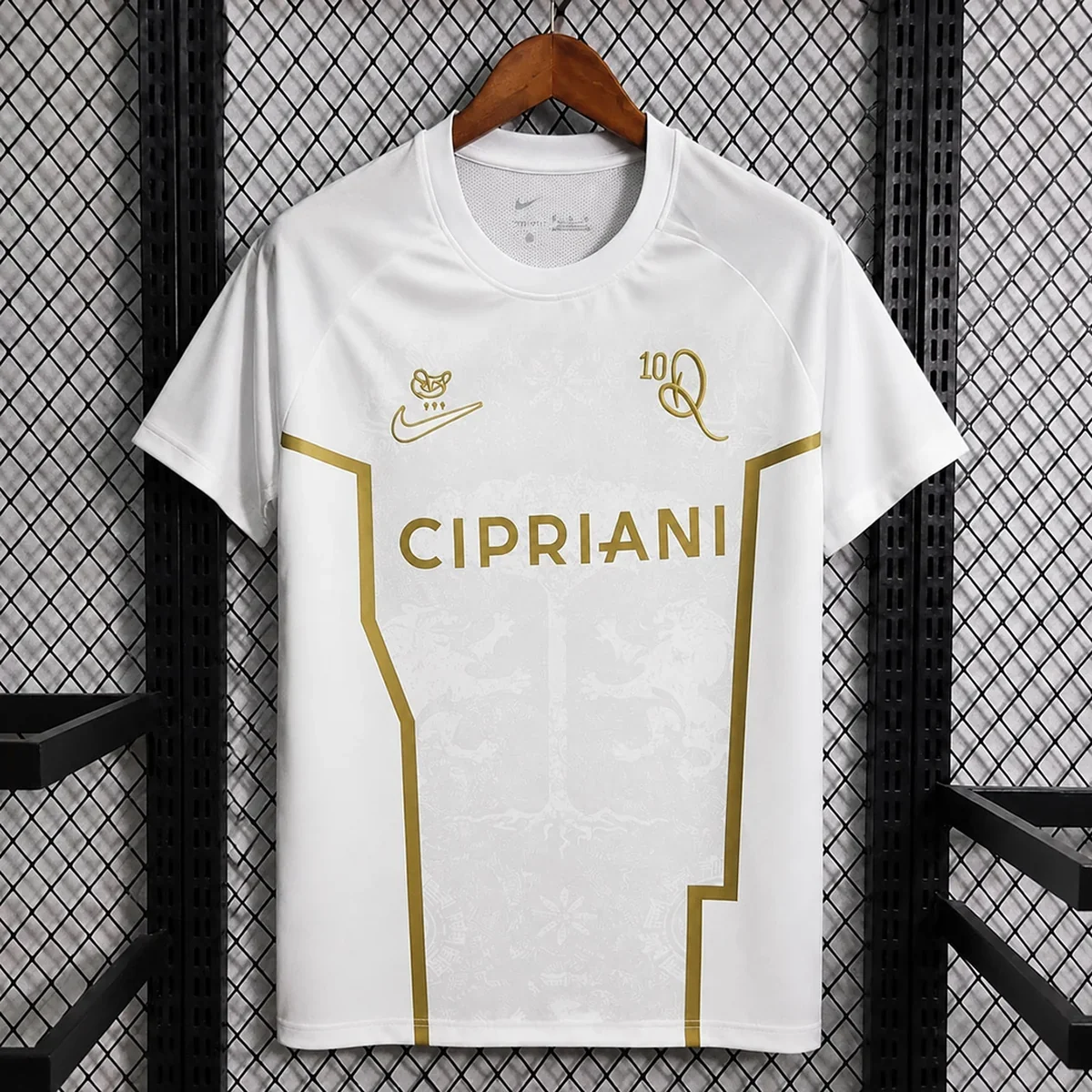 Camiseta Ronaldinho Ravenna Blanca y Oro – frontal