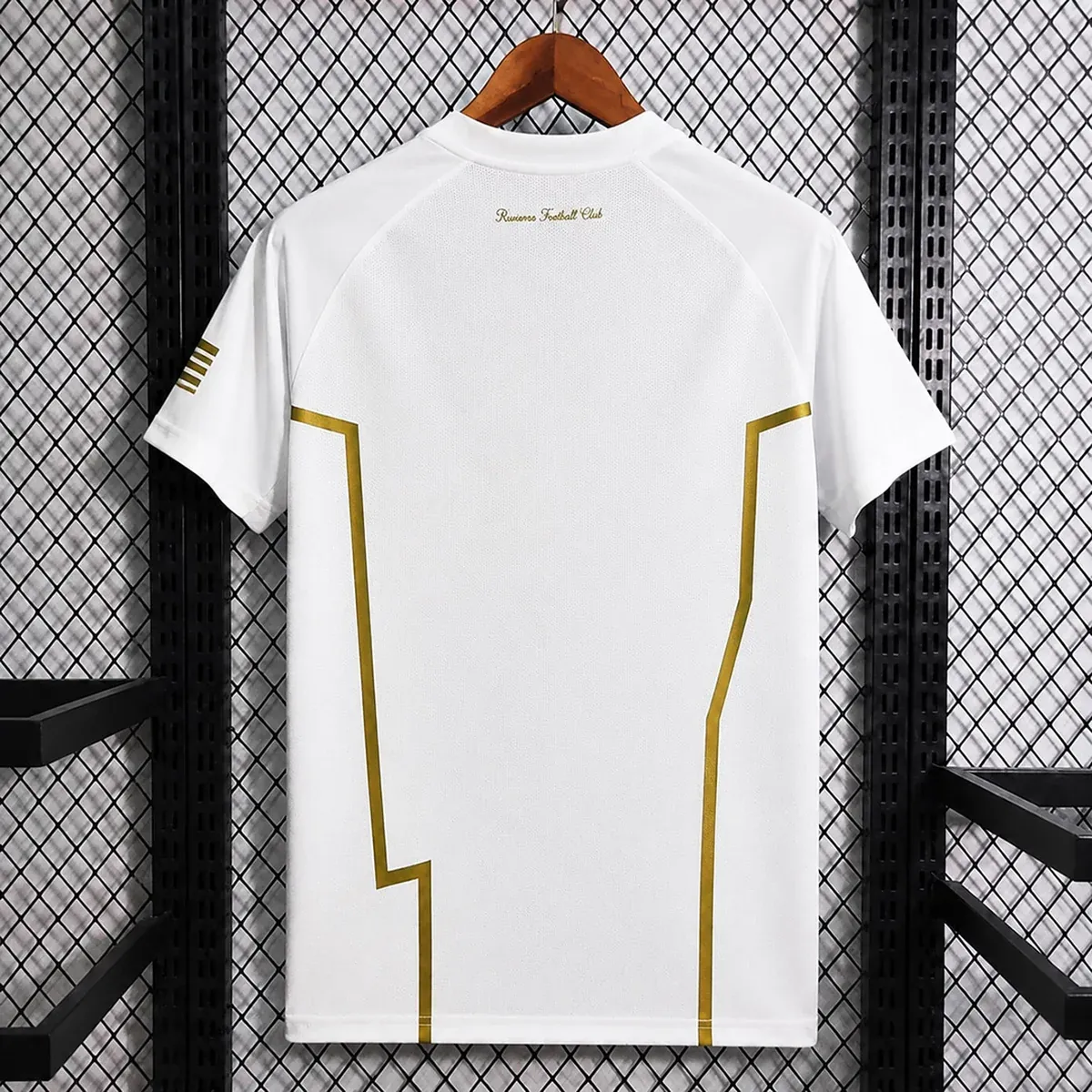 Camiseta Ronaldinho Ravenna Blanca y Oro – espalda