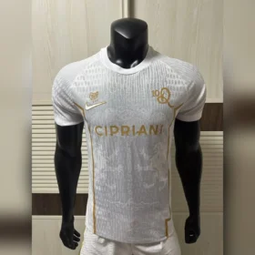 Camiseta Ronaldinho Ravenna Jugador Blanca y Oro — Vista frontal