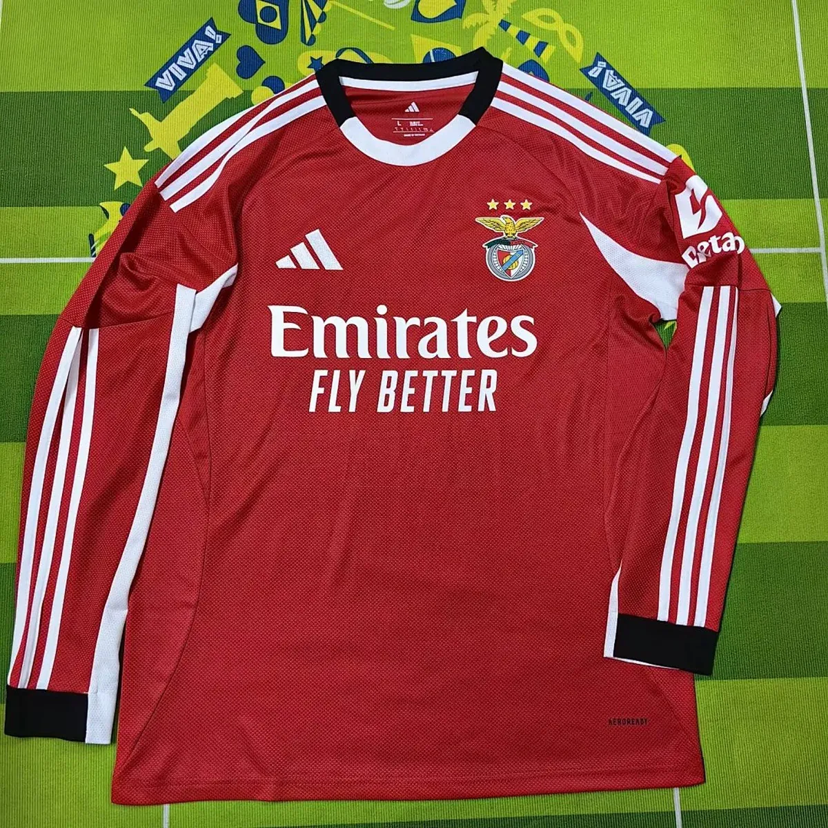 Primera Camiseta Benfica Manga Larga 2025/26 – frontal