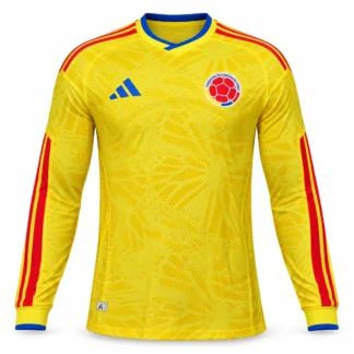 Prima Maglia Colombia Manica Lunga 2026/27 – Giocatore – vista frontale, presentazione virtuale basata sul prodotto