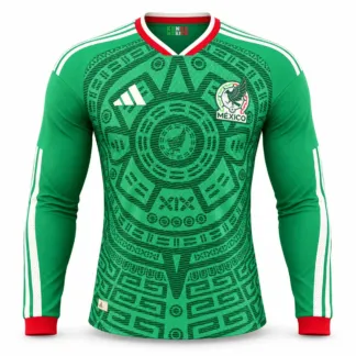 Prima Maglia Messico Manica Lunga 2026/27 – Giocatore – vista frontale, presentazione virtuale basata sul prodotto