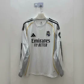 Primera Camiseta Real Madrid Manga Larga 2025/26 — Vista frontal