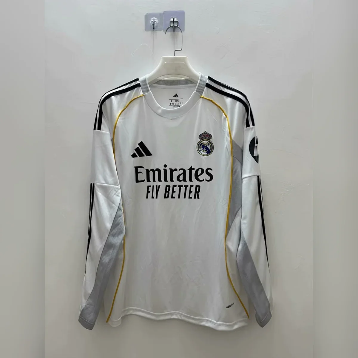 Primera Camiseta Real Madrid Manga Larga 2025/26 – frontal