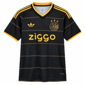 Camiseta Ajax Negra 2026/27 – Segunda Equipación — vista frontal, presentación comercial