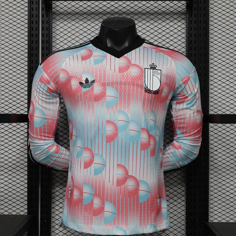 Camiseta Bélgica Visitante Manga Larga 2026/27 Jugador – frontal