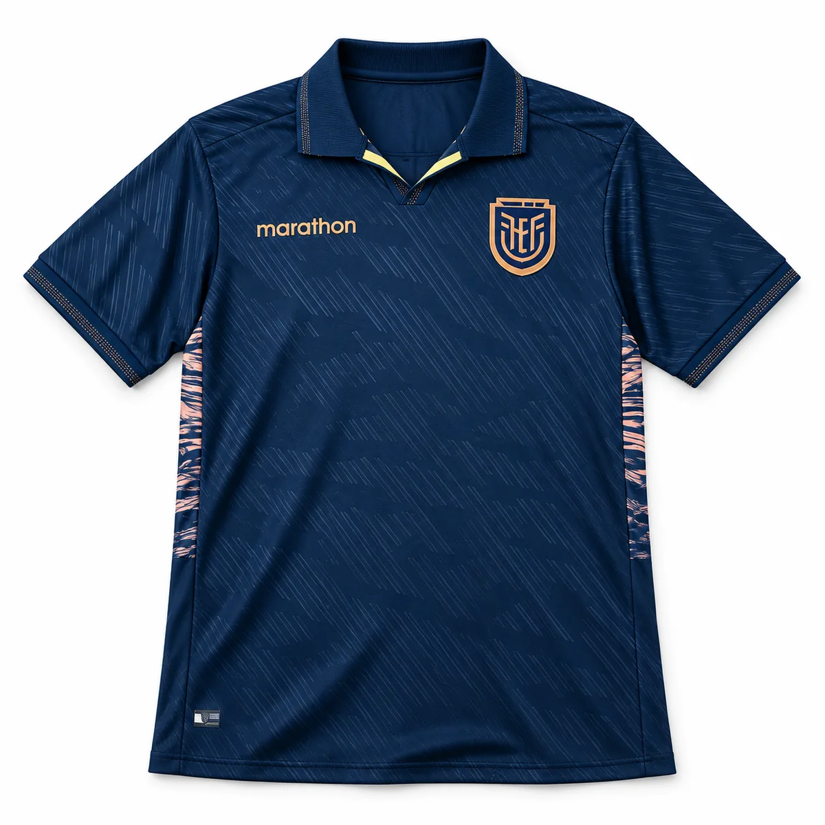 Segunda Camiseta Ecuador Mundial 2026 — vista frontal, presentación comercial