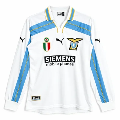 Camiseta Lazio Segunda Equipación 2000/01 Manga Larga Retro