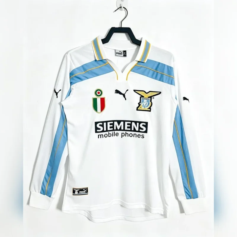Seconda Maglia Lazio 2000/01 Manica Lunga Retro — Vista frontale