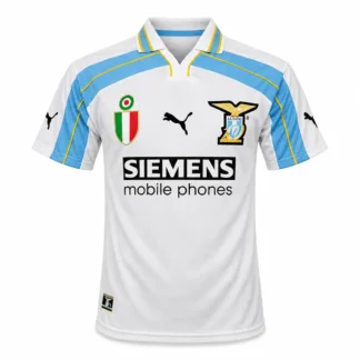 Seconda Maglia Lazio 2000/01 Siemens Retro — vista frontale, presentazione commerciale
