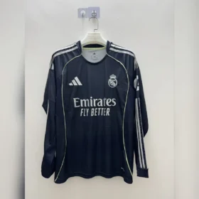 Segunda Camiseta Real Madrid Manga Larga 2025/26 — Vista frontal