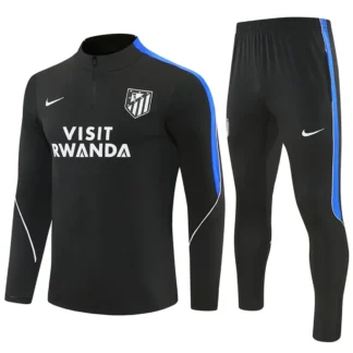 Chándal Atlético Madrid Negro Media Cremallera 2026/27 – frontal