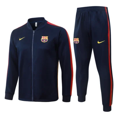 Tuta Barcellona Blu Navy Full Zip Bande Rosse 2026/27