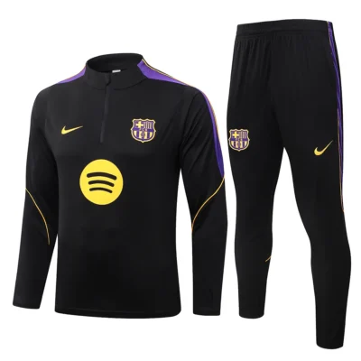 Tuta Barcellona Nera Mezza Zip 2026/27