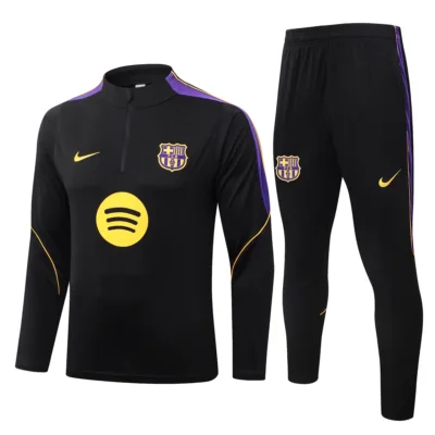 Tuta Barcellona Nera Mezza Zip 2026/27