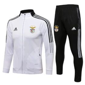 Chándal Benfica Blanco y Negro Cremallera Completa – vista frontal comercial