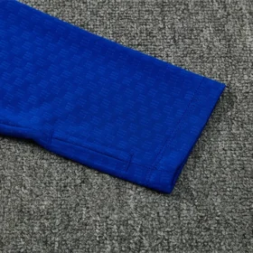 Tuta Colombia Blu Navy Mezza Zip con Dettagli Gialli 2026 – foto reale del tessuto e delle finiture