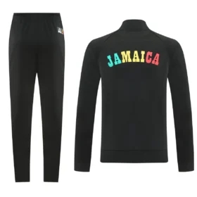 Tuta Giamaica Nera Full Zip con Strisce Tricolori 2026/27 – vista posteriore commerciale