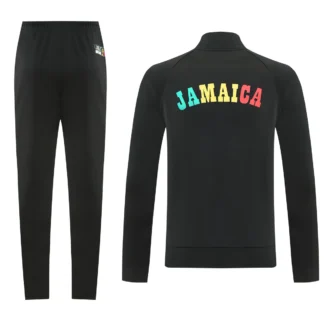 Chándal Jamaica Negro Cremallera Completa con Rayas Tricolores 2026/27 – vista trasera comercial