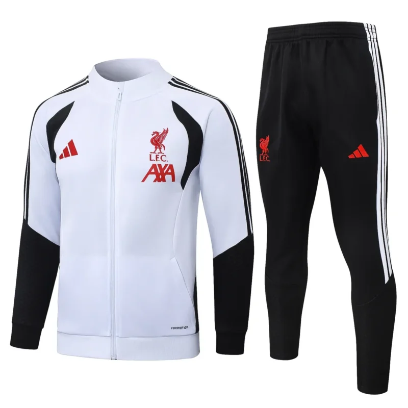 Chándal Liverpool Blanco y Negro 2026/27 – frontal