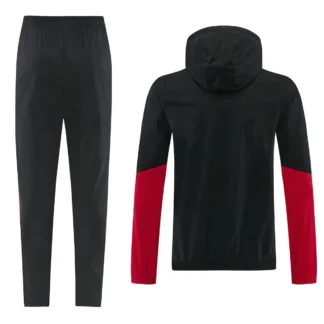 Chándal Manchester United 2026/27 Negro y Rojo con Capucha – vista trasera del catálogo
