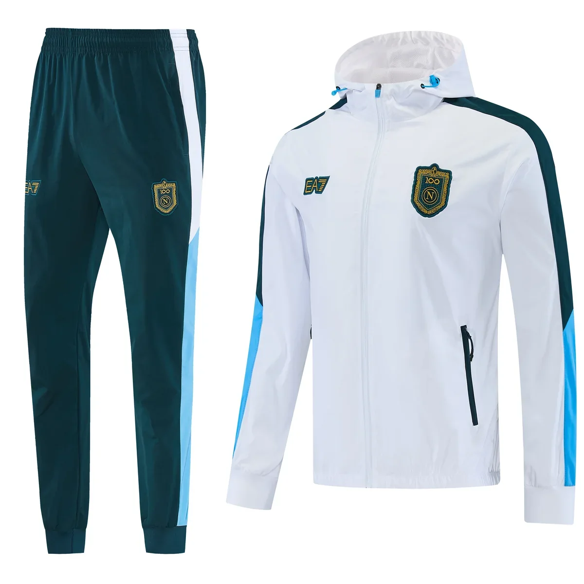 Chándal Napoli Blanco con Capucha 2026/27 – frontal