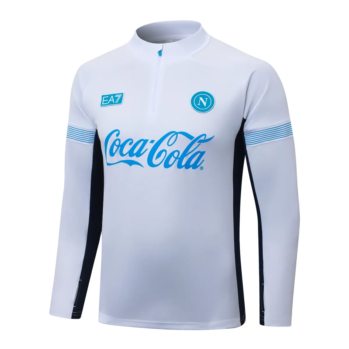 Chándal Napoli Blanco Media Cremallera 2026/27 – frontal