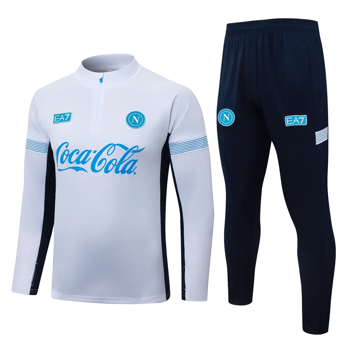 Chándal Napoli Blanco Media Cremallera 2026/27 – chándal completo