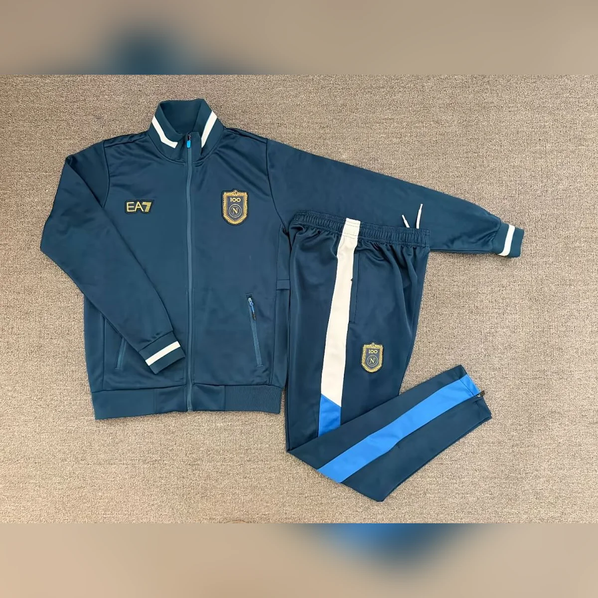 Tuta Napoli Blu Petrolio EA7 2026/27 – fronte