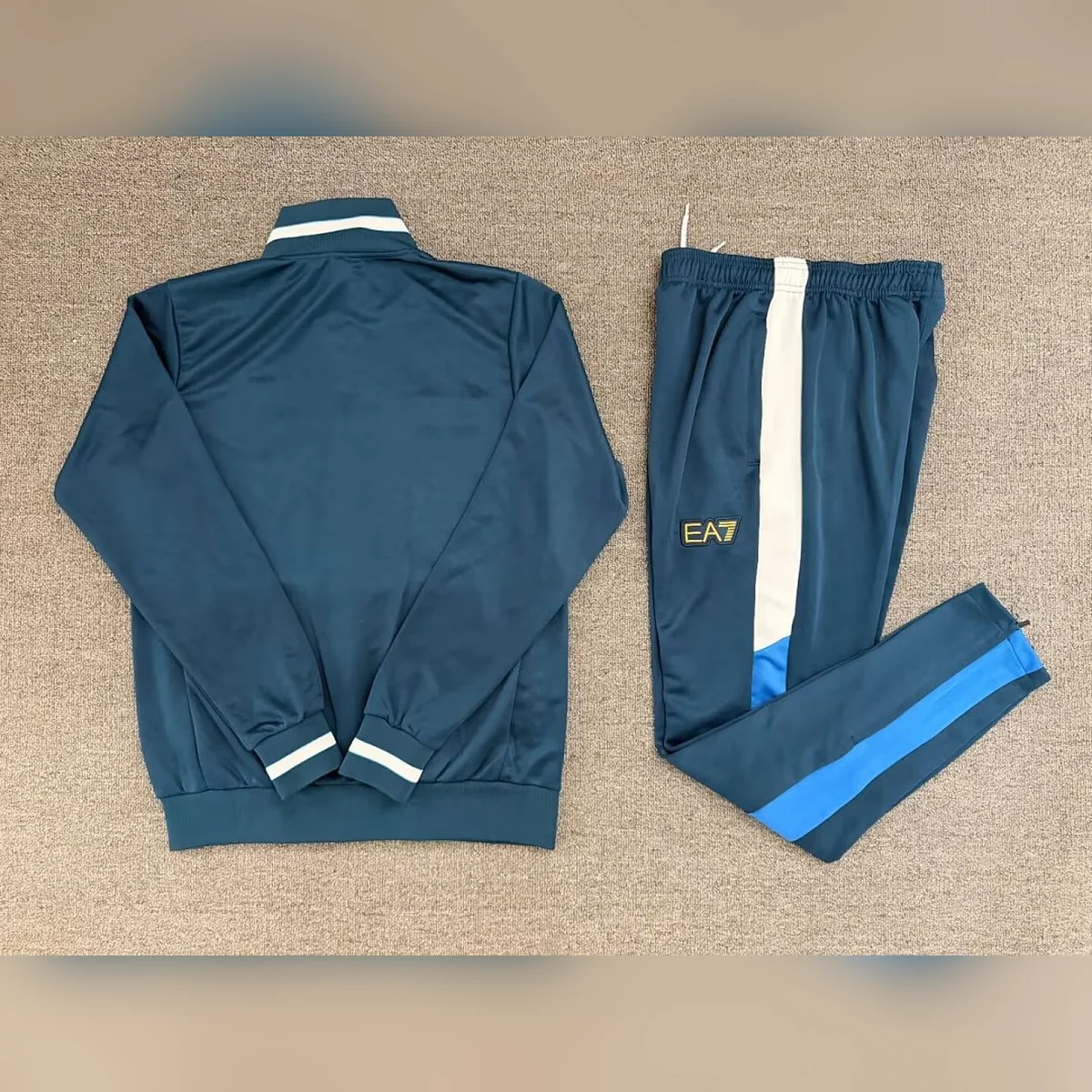 Tuta Napoli Blu Petrolio EA7 2026/27 – retro