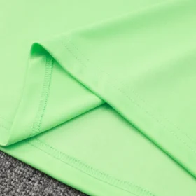 Tuta Palmeiras Verde Lime e Verde Scuro Mezza Zip – foto reale del tessuto e delle finiture