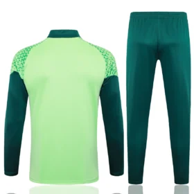 Tuta Palmeiras Verde Lime e Verde Scuro Mezza Zip – vista posteriore commerciale