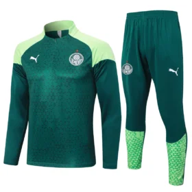 Chándal Palmeiras Verde Oscuro con Hombros Lima Media Cremallera – vista frontal comercial