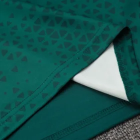 Chándal Palmeiras Verde Oscuro con Hombros Lima Media Cremallera – foto real del tejido y los acabados