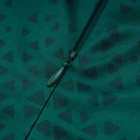 Chándal Palmeiras Verde Oscuro con Hombros Lima Media Cremallera – foto real de las costuras y el borde
