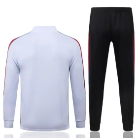 Tuta PSG Bianca Full Zip con Bande Rosse 2026/27 – retro