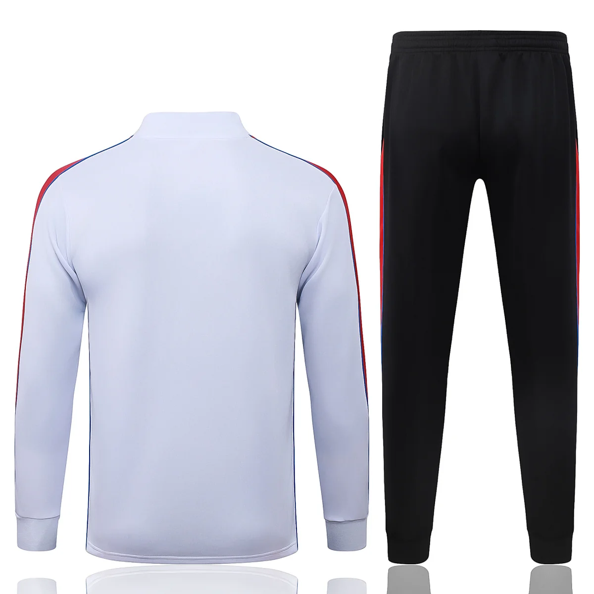 Tuta PSG Bianca Full Zip con Bande Rosse 2026/27 – retro