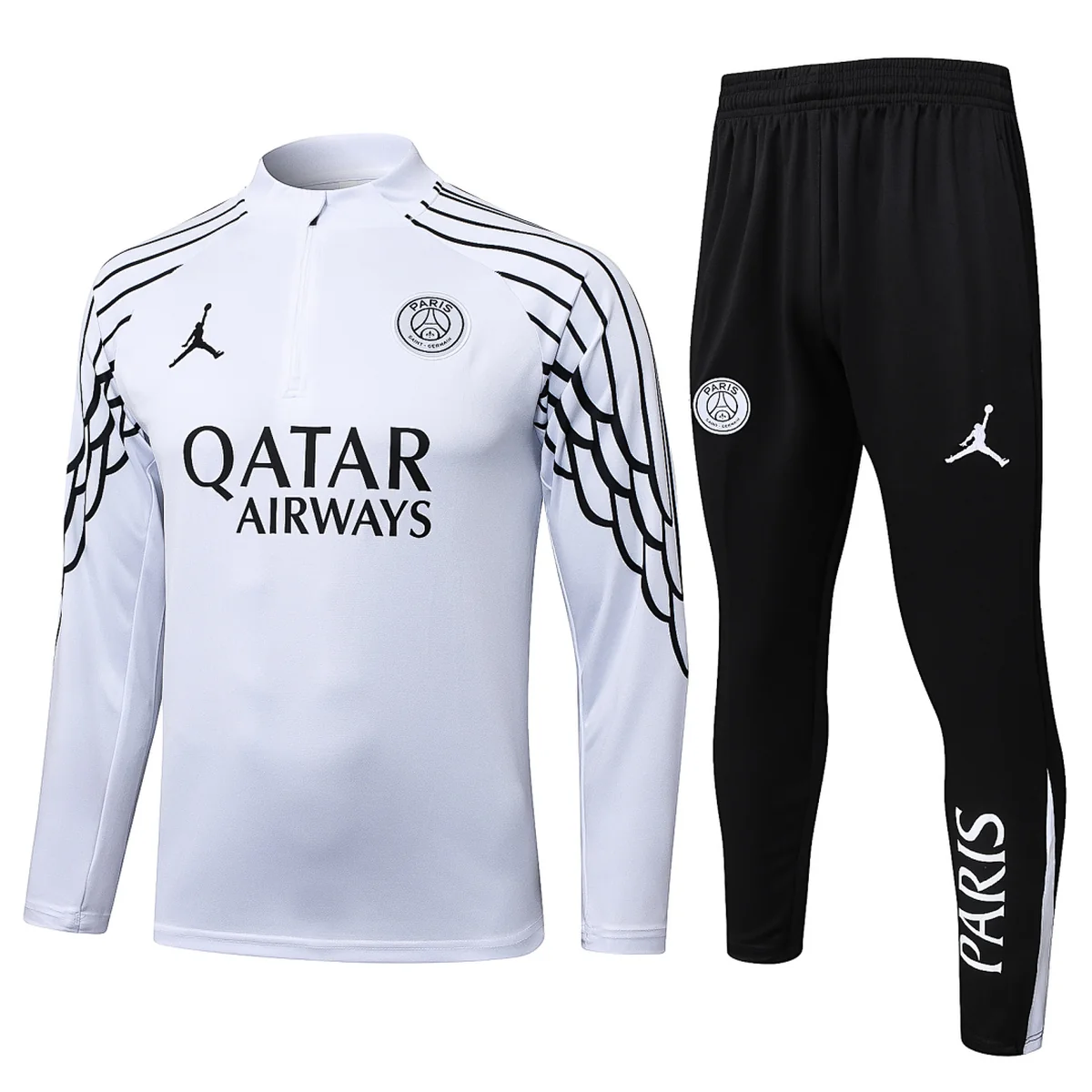 Chándal PSG Blanco Jordan Media Cremallera 2025/26 – frontal