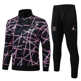 Chándal PSG Negro y Rosa Jordan Cremallera Entera 2025/26 — Vista frontal