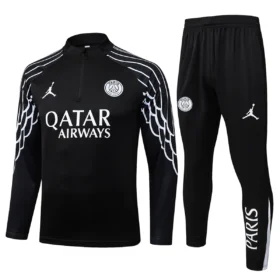 Chándal PSG Negro Jordan Media Cremallera 2025/26 — Vista frontal