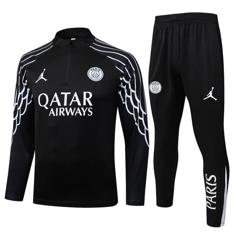 Chándal PSG Negro Jordan Media Cremallera 2025/26 – frontal
