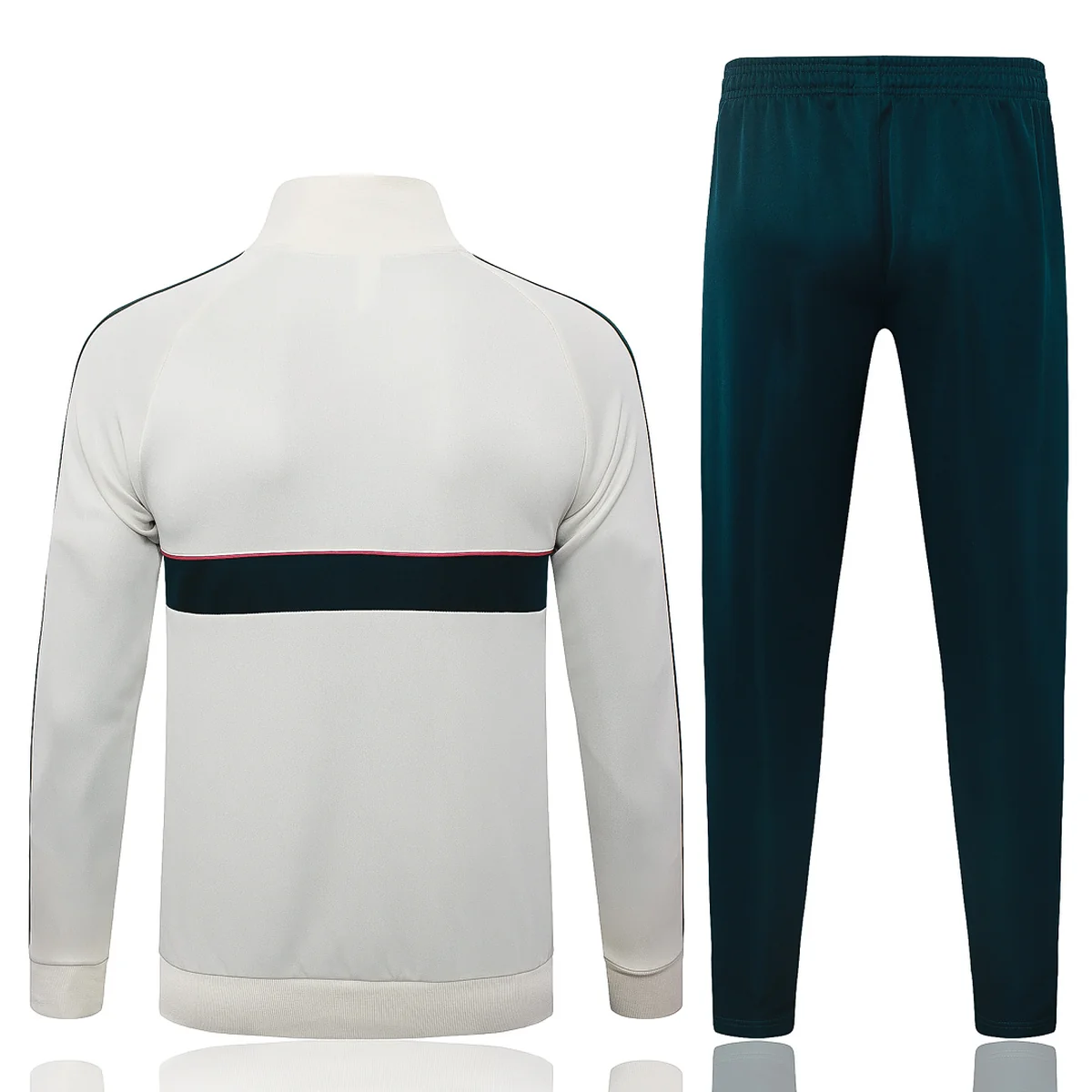 Chándal Real Madrid Beige con Franja Verde 2026/27 – espalda