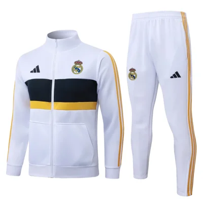 Chándal Real Madrid Blanco Franja Azul Marino 2026/27