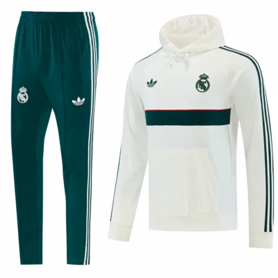 Tuta Real Madrid Crema e Verde con Cappuccio 2026/27