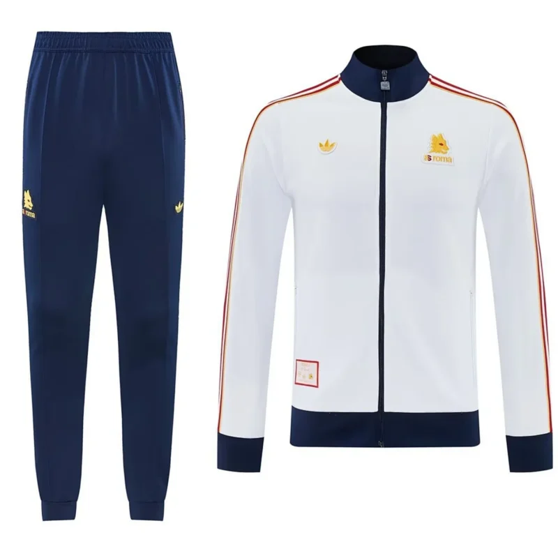 Tuta Roma Bianca e Blu Navy 2025/26 – fronte