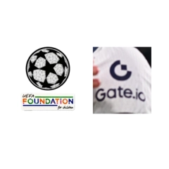 Parche Champions League + sponsor Gate.io